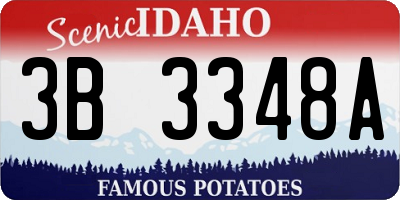 ID license plate 3B3348A