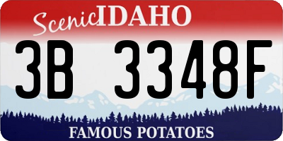 ID license plate 3B3348F