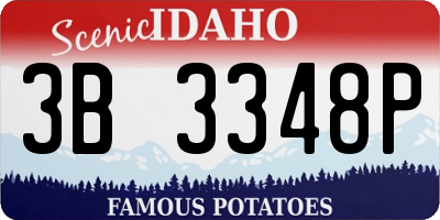 ID license plate 3B3348P