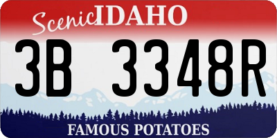 ID license plate 3B3348R