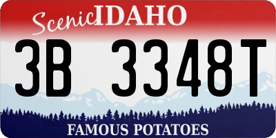 ID license plate 3B3348T