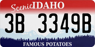ID license plate 3B3349B