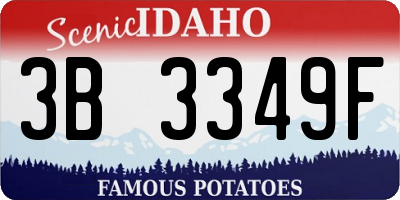 ID license plate 3B3349F