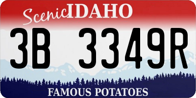 ID license plate 3B3349R