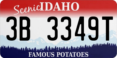 ID license plate 3B3349T
