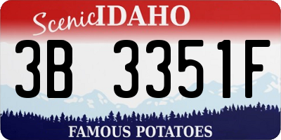 ID license plate 3B3351F