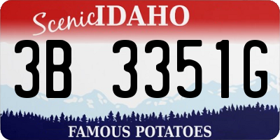 ID license plate 3B3351G