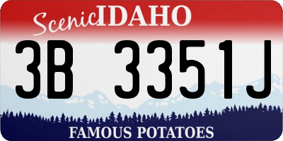 ID license plate 3B3351J