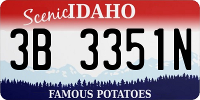 ID license plate 3B3351N
