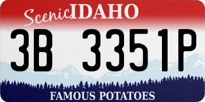 ID license plate 3B3351P