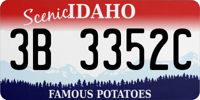 ID license plate 3B3352C