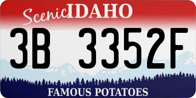 ID license plate 3B3352F
