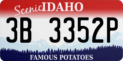 ID license plate 3B3352P