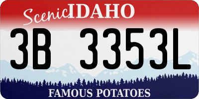 ID license plate 3B3353L