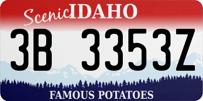ID license plate 3B3353Z