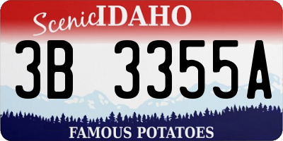 ID license plate 3B3355A