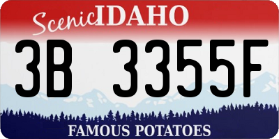 ID license plate 3B3355F