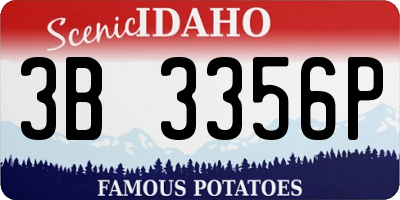 ID license plate 3B3356P