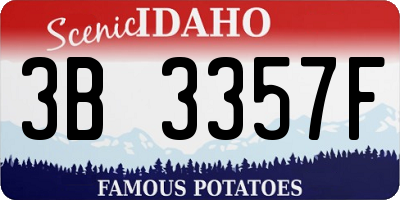 ID license plate 3B3357F