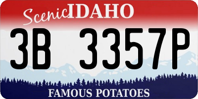 ID license plate 3B3357P