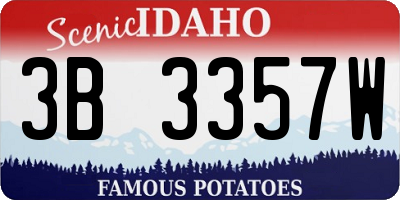 ID license plate 3B3357W