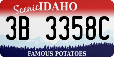 ID license plate 3B3358C