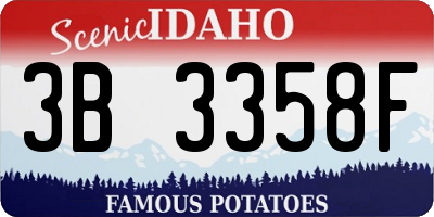 ID license plate 3B3358F