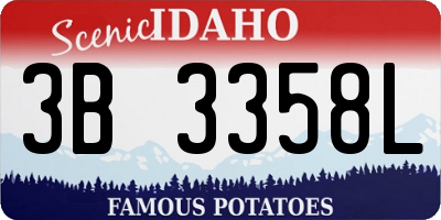 ID license plate 3B3358L