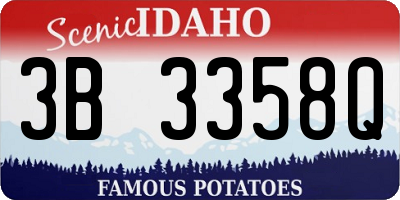 ID license plate 3B3358Q