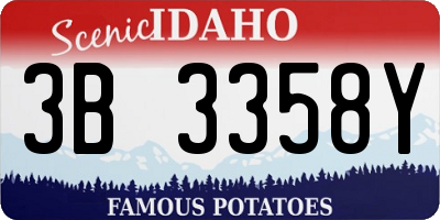 ID license plate 3B3358Y