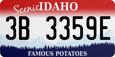 ID license plate 3B3359E