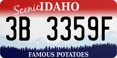 ID license plate 3B3359F