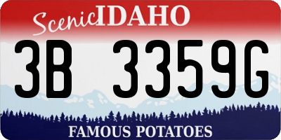 ID license plate 3B3359G