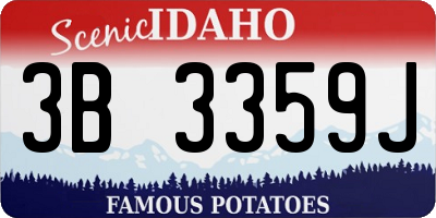 ID license plate 3B3359J