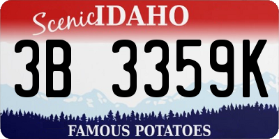 ID license plate 3B3359K
