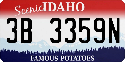 ID license plate 3B3359N
