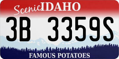 ID license plate 3B3359S