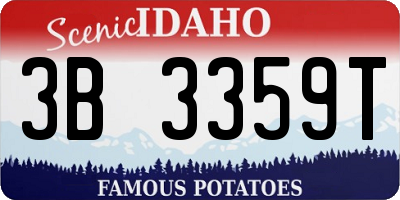 ID license plate 3B3359T