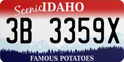 ID license plate 3B3359X