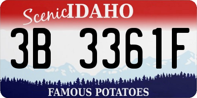 ID license plate 3B3361F