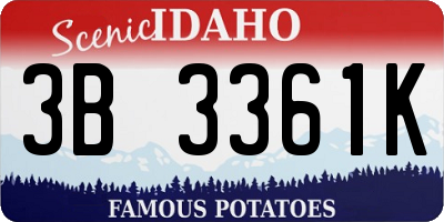 ID license plate 3B3361K