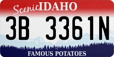 ID license plate 3B3361N