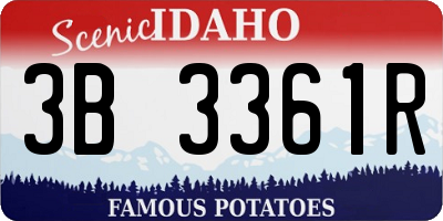 ID license plate 3B3361R