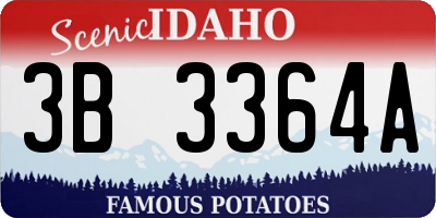 ID license plate 3B3364A