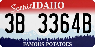 ID license plate 3B3364B