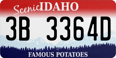 ID license plate 3B3364D