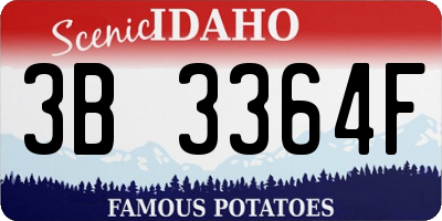 ID license plate 3B3364F