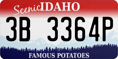 ID license plate 3B3364P