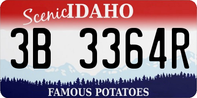 ID license plate 3B3364R