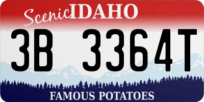 ID license plate 3B3364T